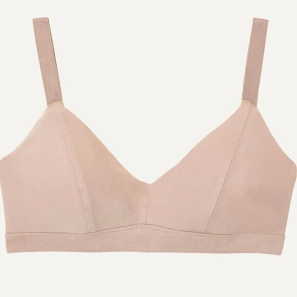 Subset Other - Subset Organic Cotton Triangle Soft Bra in Stone